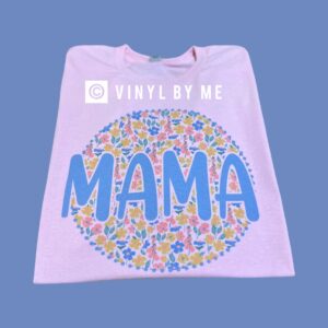 Pink spring floral Mama tee