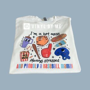 Hot mess baseball tee
