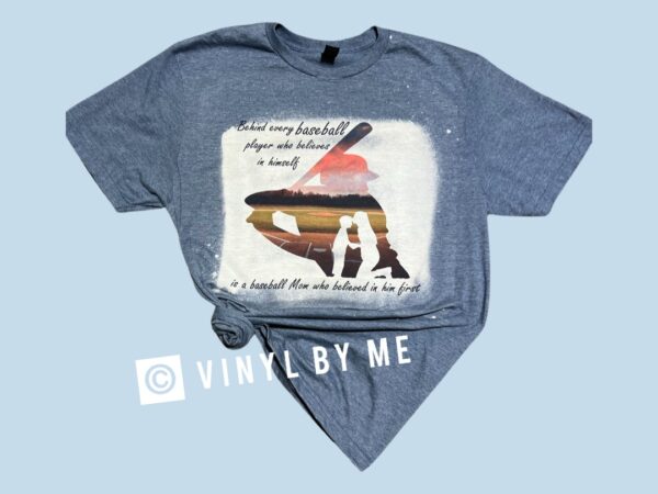 Behind every baseball player tee