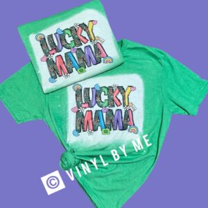 Green Lucky Mama tee