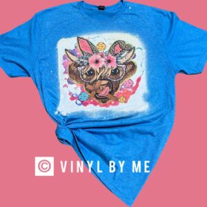 Blue Easter cow tee