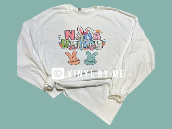 Nana bunny longsleeve (leave names in note section)