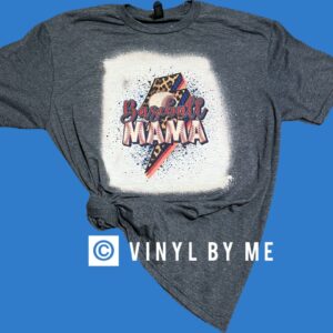 Lightning bolt Baseball Mama tee