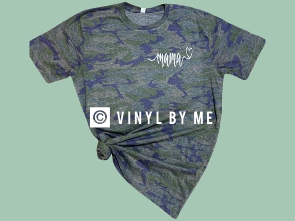 Camo Mama heart tee