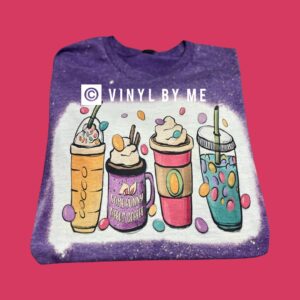 Purple Easter coffee tee
