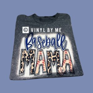 Gray bleached baseball Mama tee