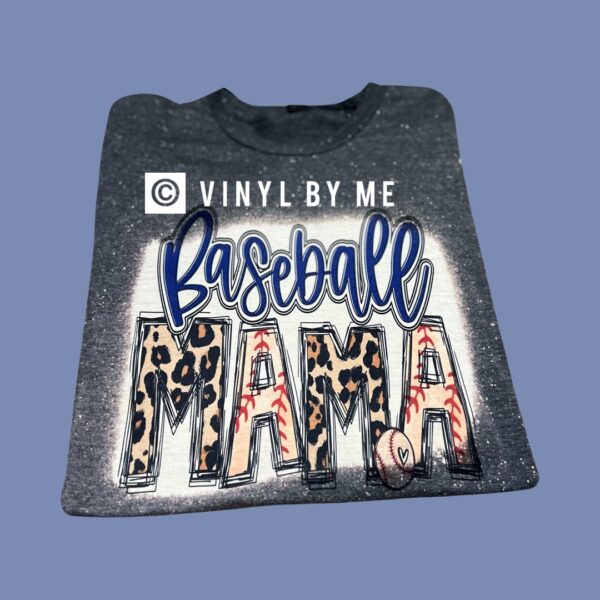 Gray bleached baseball Mama tee