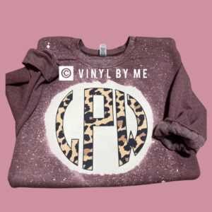 Maroon cheetah sweatshirt