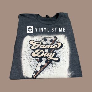 Bleached game day soccer tee