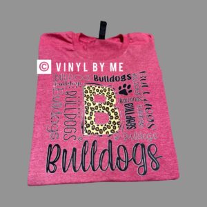 Red cheetah bulldogs tee