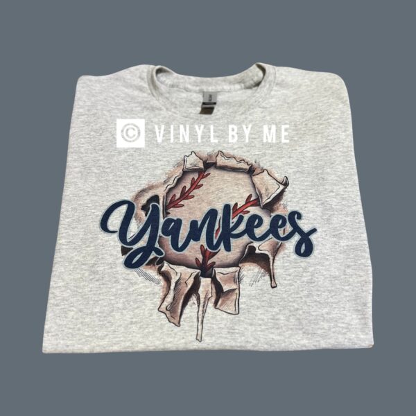Yankees ash gray tee