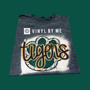 Gray bleached Tigers paw tee