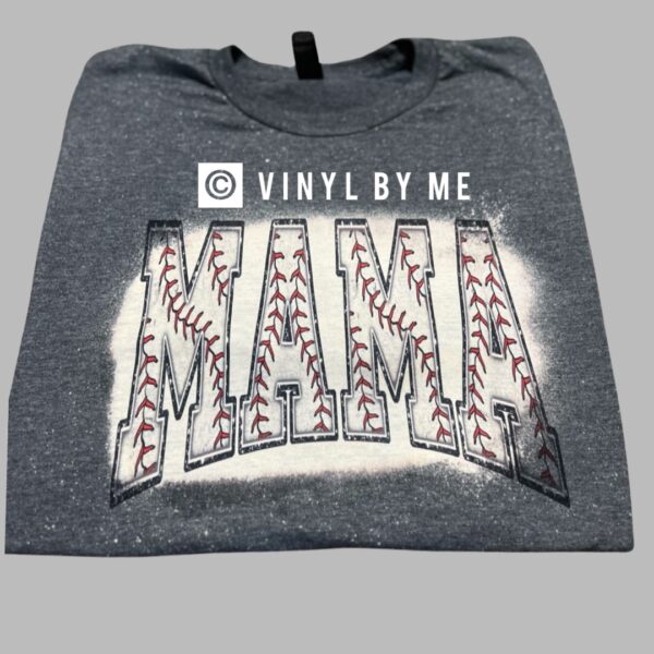 Gray bleached baseball Mama