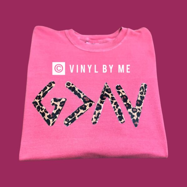 Comfort color God is greater tee