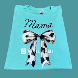 Mint cow mama Bella canvas tee