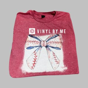 Bow baseball tee