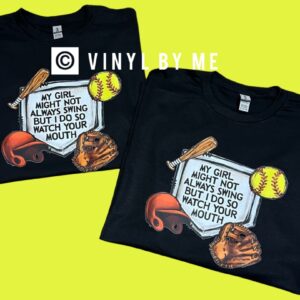 My girl might not swing black tee