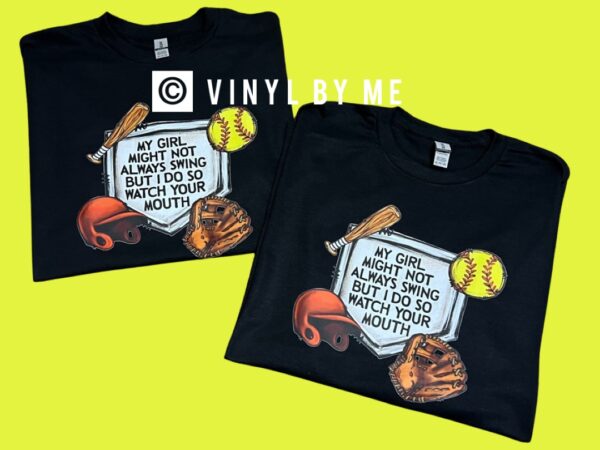 My girl might not swing black tee