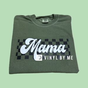 Hemp checkered Mama comfort color tee