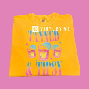 Tanned & Tipsy comfort color tee