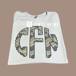 Camo monogram Bella canvas tee