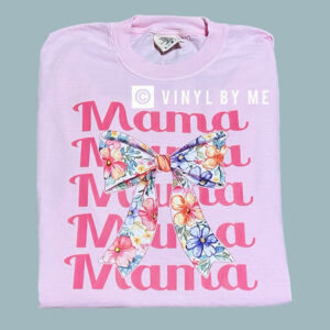 Floral Bow comfort color Mama tee