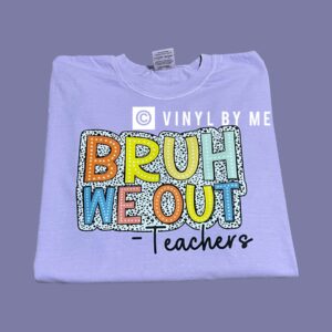Light purple comfort color bruh tee