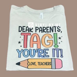 Cream dear parents tee