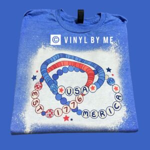 USA blue bleached tee