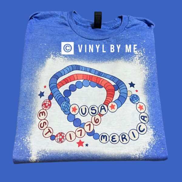 USA blue bleached tee