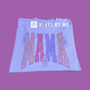 Light purple floral Mama tee
