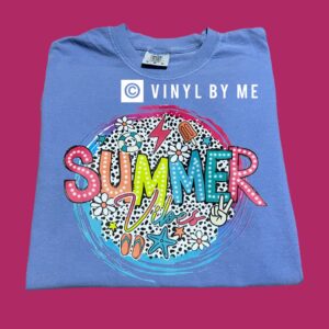 Comfort color blue summer vibes tee
