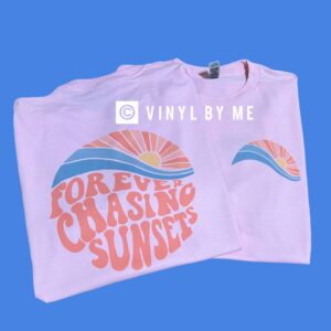 Pink forever chasing sunsets tee