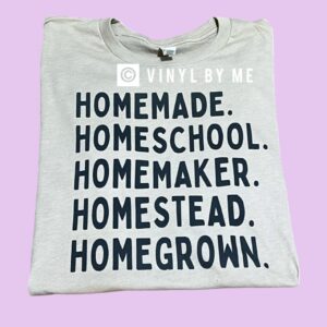 Homemade homeschool tee