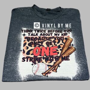 Strike one baseball tee