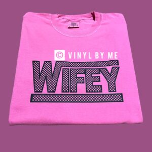Pink comfort color wifey tee