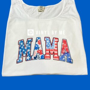 Patriotic comfort color Mama tank