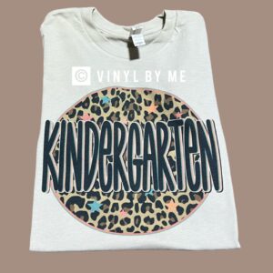 Cheetah kindergarten circle tee