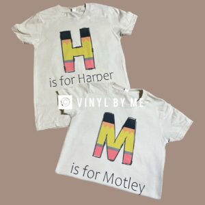 Custom pencil name tees