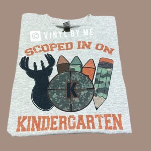 Scoped in on kindergarten tee