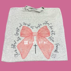 Ash gray she is clothed with strength tee
