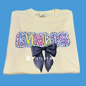 Comfort color bow knights tee
