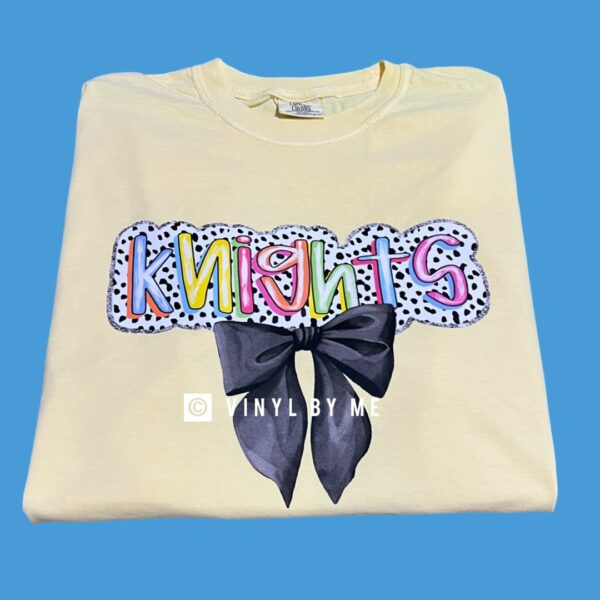Comfort color bow knights tee