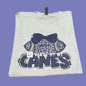 Canes football bow tee