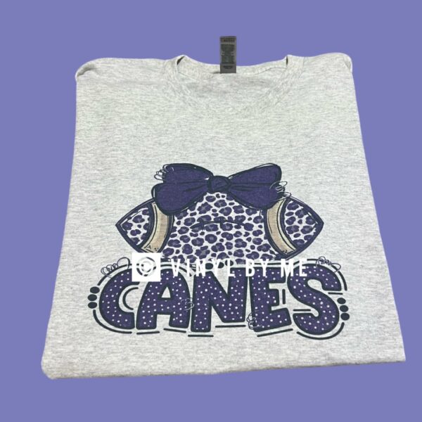 Canes football bow tee