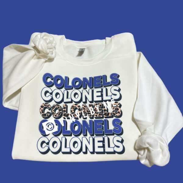 Stacked colonels white sweatshirt