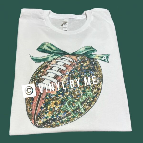 Glitter Tigers football Bella tee
