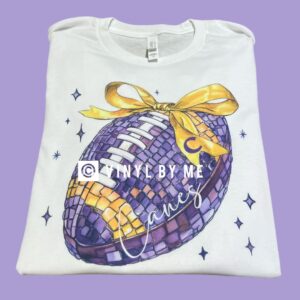 Glitter Canes football Bella tee