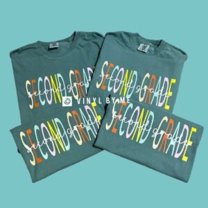 Multi color second grade comfort color tee