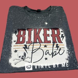Gray biker babe tee